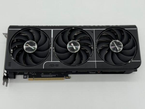ASUS Prime RTX 5070ti graphics card triple fan front view 2