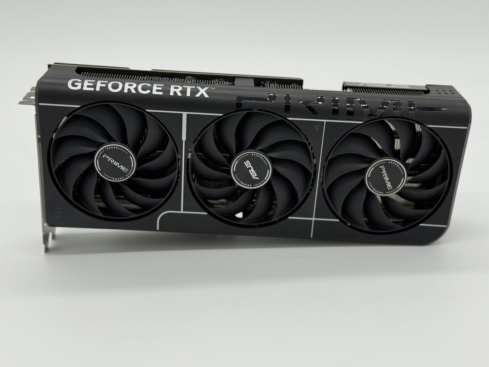 ASUS Prime RTX 5070ti graphics card triple fan front view 3