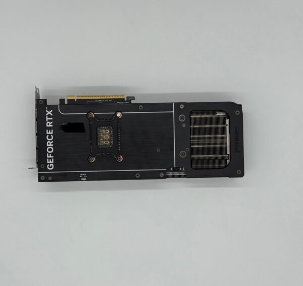 ASUS Prime RTX 5070ti graphics card triple fan high back view