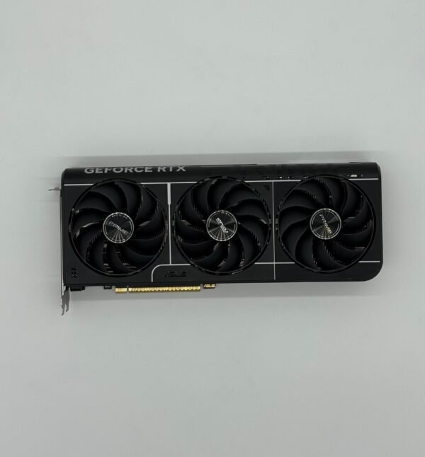 ASUS Prime RTX 5070ti graphics card triple fan high front view